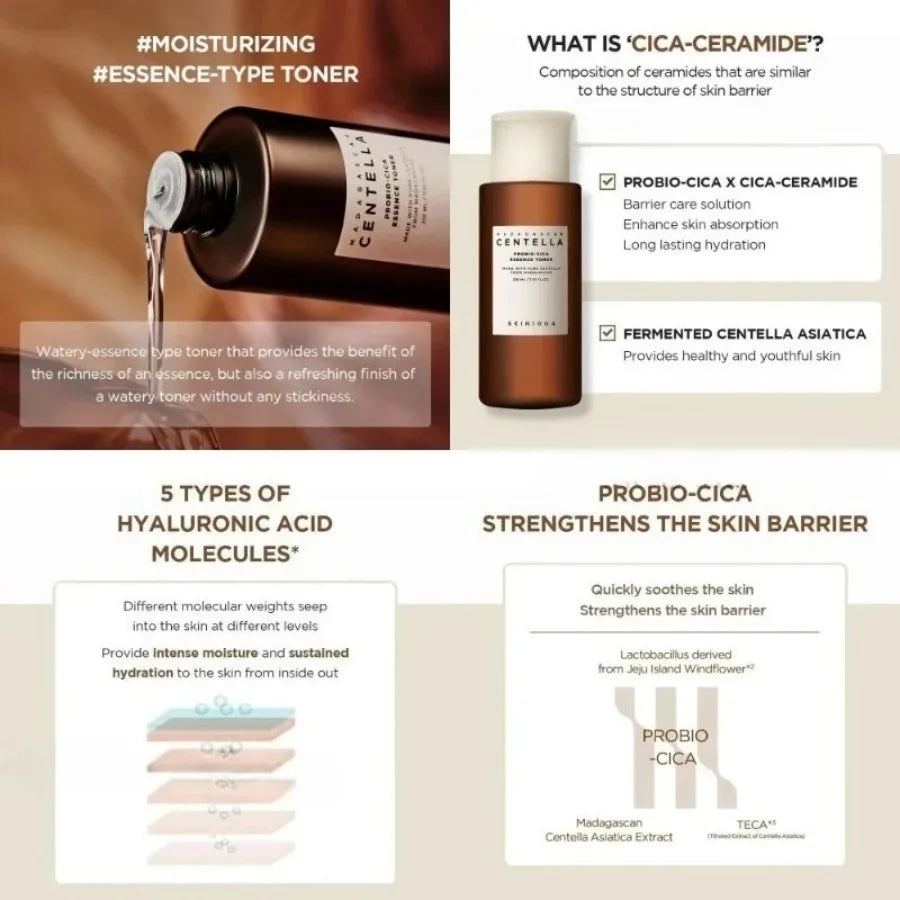 SKIN1004 Centella Probiótica — Tónico, Sérum y Contorno de Ojos