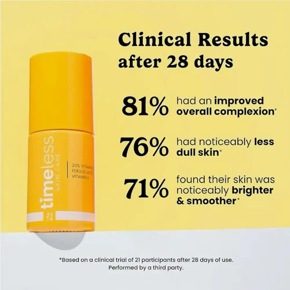 Suero Timeless Vitamina C 20% + Ácido Ferúlico — Antioxidante e Iluminador