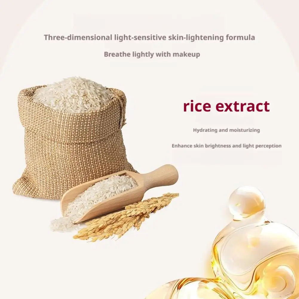 Prebase Hidratante de Arroz SPF50+ — Tono Uniforme y Luminoso