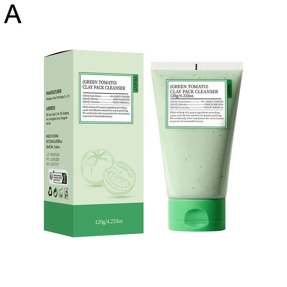 Mascarilla de Barro de Tomate Verde — Minimiza Poros y Controla Grasa