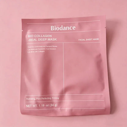 Mascarilla Facial de Colágeno Biodance, Hidratación y Humectación Altamente Efectivas, Mejora la Elasticidad de la Piel, Calmante e Iluminadora, Coreana