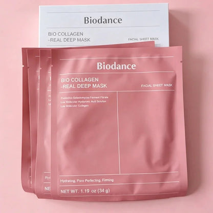 Mascarilla Facial de Colágeno Biodance, Hidratación y Humectación Altamente Efectivas, Mejora la Elasticidad de la Piel, Calmante e Iluminadora, Coreana
