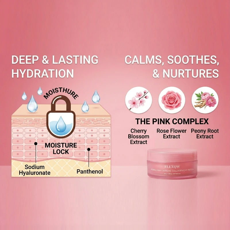 Parches de Ojos PDRN con Colágeno y Cafeína — Antiojeras Coreano