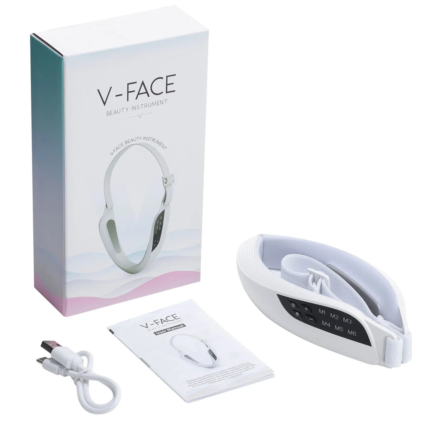 Dispositivo EMS Lifting Facial en V — 6 Modos, 8 Niveles de Microcorriente