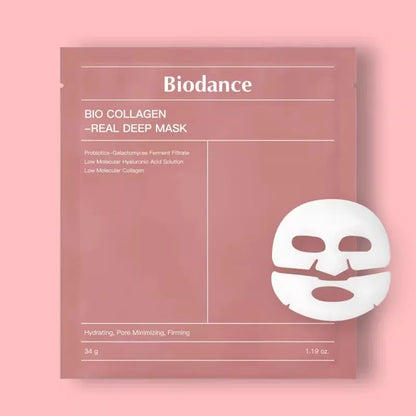 Mascarilla Facial de Colágeno Biodance, Hidratación y Humectación Altamente Efectivas, Mejora la Elasticidad de la Piel, Calmante e Iluminadora, Coreana