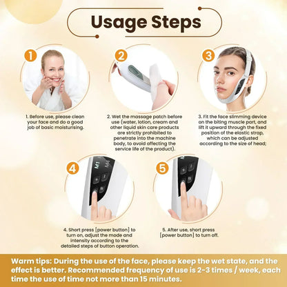 Dispositivo EMS Lifting Facial en V — 6 Modos, 8 Niveles de Microcorriente