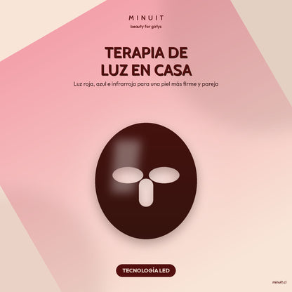 Mascarilla LED Facial - Luz Roja, Azul e Infrarroja