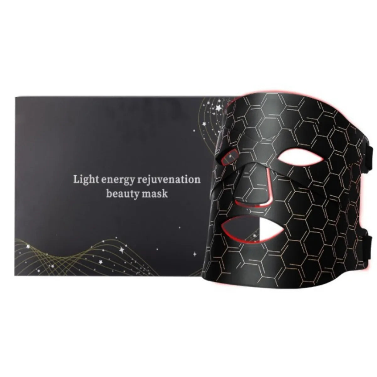 Mascarilla LED Facial - Luz Roja, Azul e Infrarroja