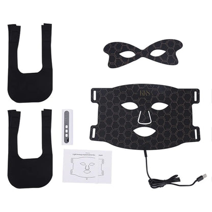 Mascarilla LED Facial - Luz Roja, Azul e Infrarroja